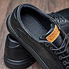Чоловічі шкіряні кеди (натуральна шкіра) чорні демісезонні, кеди для чоловіків на весну осінь, розміри 39-46, фото 7