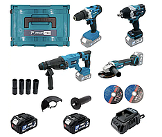 Набір акумуляторний PROFI-TEC Combo Set 4/4 (PBH201BL/DTW800BL/ DGA20BL/PCD2820V/2акум.20В 4Аг/зарядний/кейс)