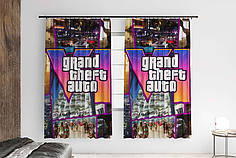 Штори з принтом «GTA 6 комп’ютерна гра»