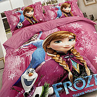 Комплект дитячої постільної білизни із фланелі Полуторного розміру 150*210 см Frozer Фрозен