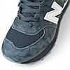 Жіночі кросівки New Balance 574 Gray white Нью Беланс сірі з білим замша сітка весна осінь, фото 10