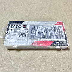 Штифти з отвором під шплинт YATO 5-12 мм, 60 шт. YT-06786