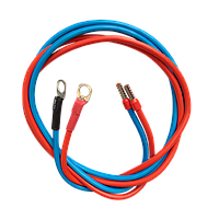 Кабель 6 мм2 довжина 2х100см мідний з клемами: кільцева болт М8 - штирьова (тато) 6 мм2 під АКБ - контролер