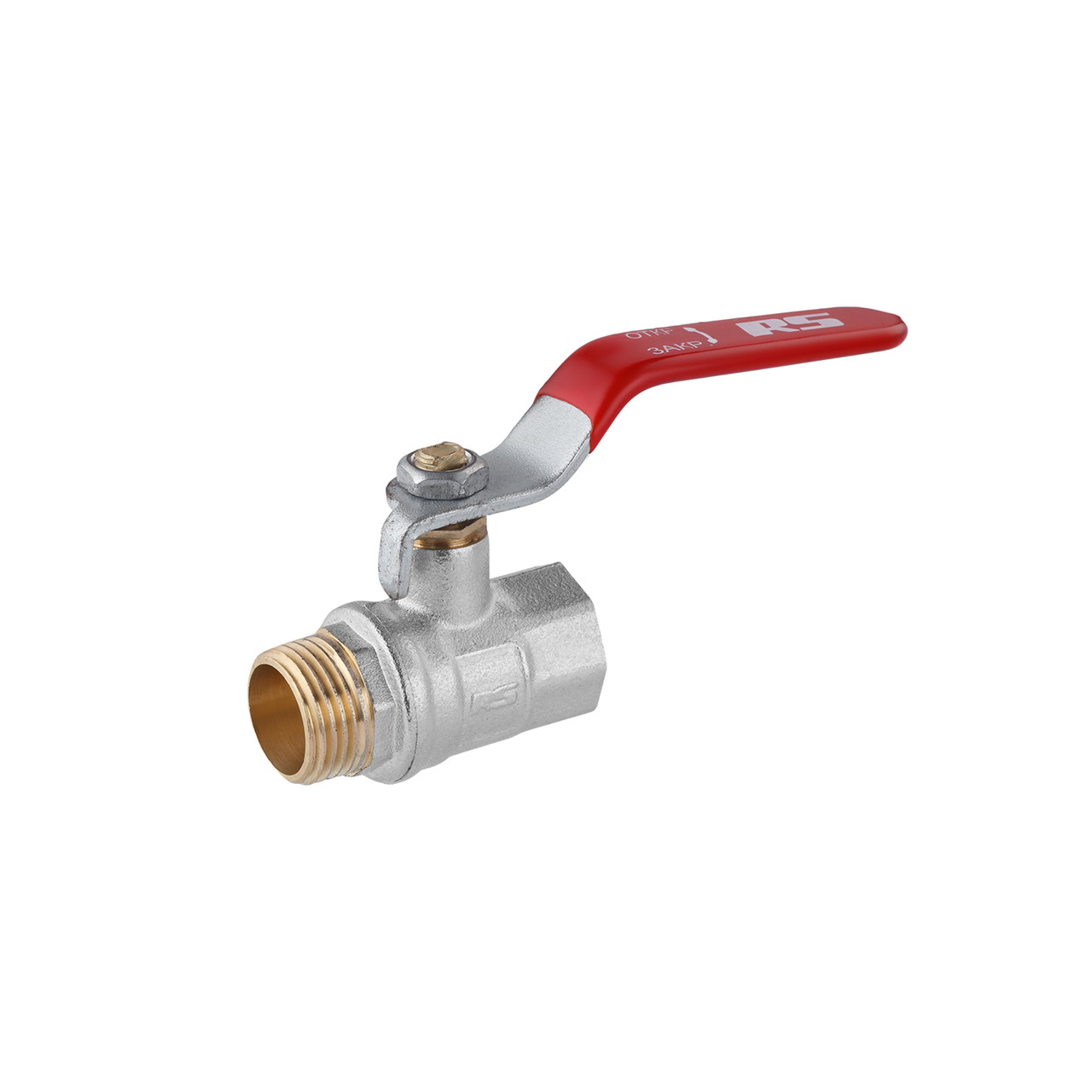 Кран кульовий STA 1/2" ВН PN30 ручка, нікельований