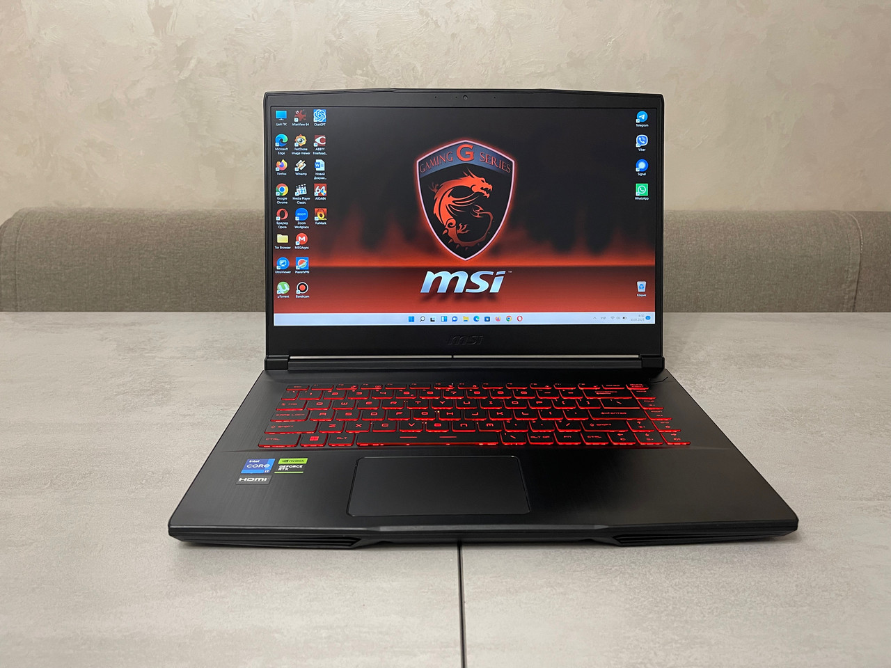 Ігровий ноутбук MSI Thin 15 GF63 12VF-274CA, 15,6 FHD IPS 144Hz, i7-12650H, 16GB, 512GB SSD, nVidia GeForce RTX 4060 8GB
