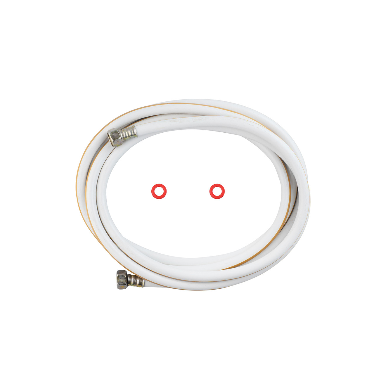 Шланг газовий Nikiforov 1/2" ВВ 500 см з металевими гайками ПВХ білий, фото 1