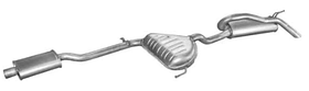 Резонатор Fiat Brava/Bravo/Marea 96-01 Polmostrow у зборі задн.+серед.HB (1.6) O=35,5