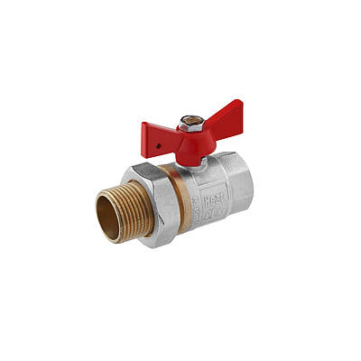 Кран-американка STA "Premium" 1" ВЗ PN40 метелик, нікельований