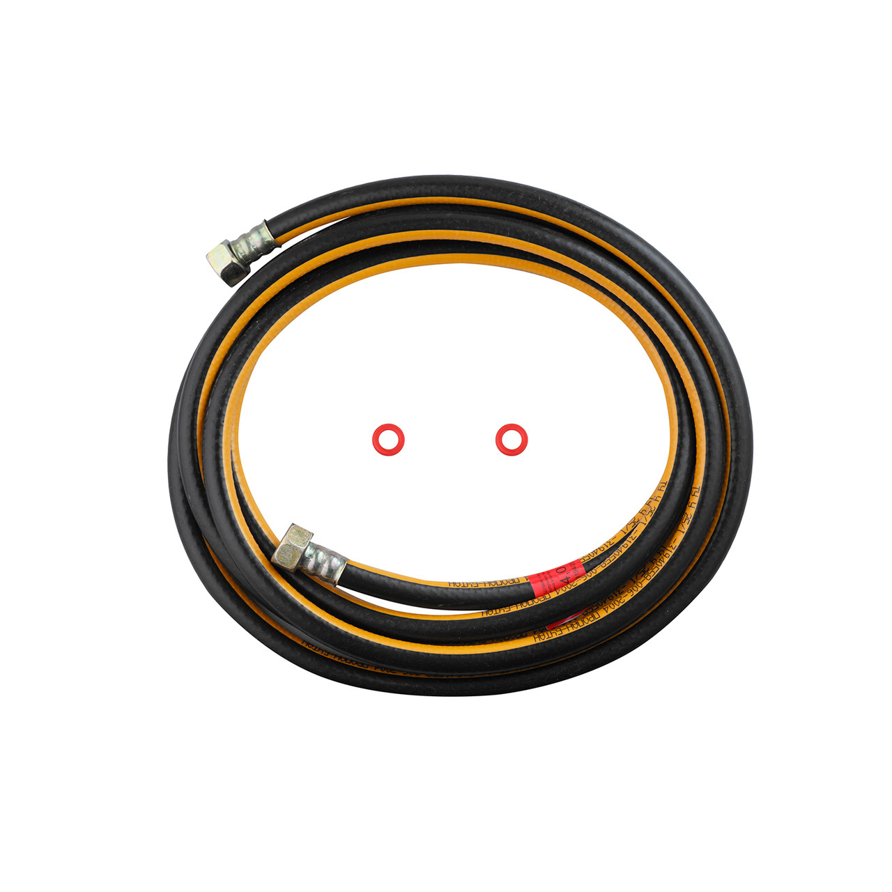 Шланг газовий Nikiforov 1/2" ВВ 200 см з металевими гайками ПВХ чорний, фото 1