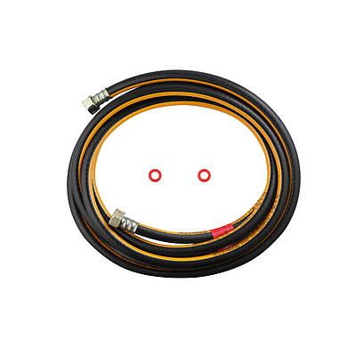 Шланг газовий Nikiforov 1/2" ВВ 200 см з металевими гайками ПВХ чорний