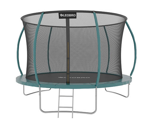 Батут LEOBRO Premium Pro 252 см з внутрішньою захисною сіткою 8FT ЗЕЛЕНИЙ, фото 1
