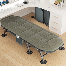 Ліжко-розкладачка | Сірий | навантаження до 150 кг | з матрасом | LEOBRO FB-S17 | для вдома, на дачі, або в подорожі, фото 3