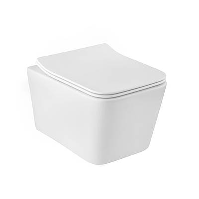 Унітаз підвісний безобідковий Kroner Eifel WHI523629 RIMLESS з сидінням (KE523629WHIR)