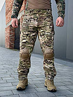 Військові штани Idogear G2 мультикам із наколінниками, штани тактичні multicam армійські рипстоп-мат653