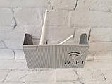 Тримач для бездротового маршрутизатора Wi-Fi.Полка підвісна для роутера, тримач для модему сірий, фото 3
