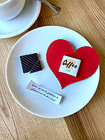 Шоколадна плитка валентинка Солодкі подарунки на день закоханих Міні шоколад 6 г