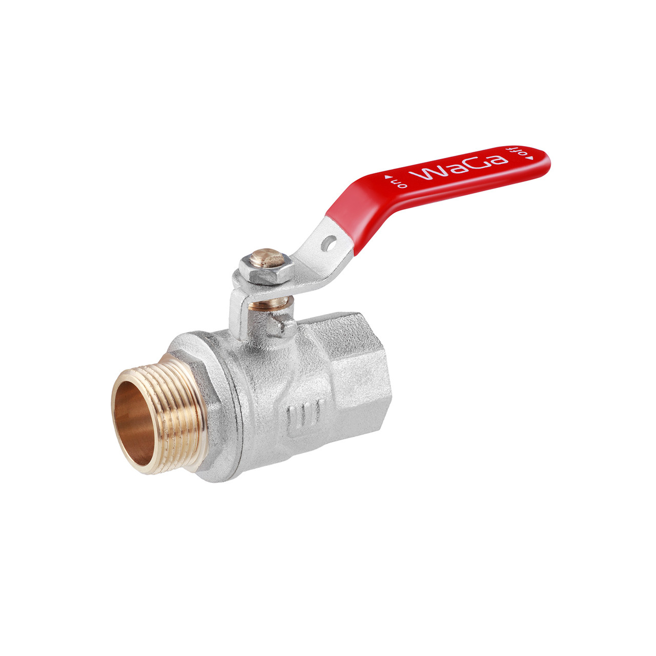 Кран кульовий WaGa 3/4" ВН PN40 ручка, нікельований