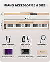 Цифрове піаніно Fesley FEP300 (педаль, пюпітр, навушники, накидка, блок живлення), фото 6