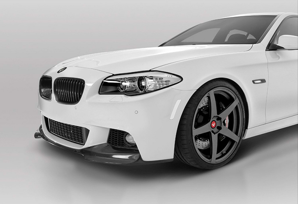 Накладка на передній бампер DPT Lip V-3 (Для M-Performance чорний глянець) для бмв 5 серія F-10/11/07 2010-2016 рр