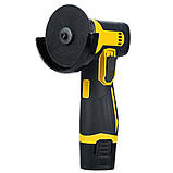 Портативна кутова шліфувальна машинка міні болгарка акумуляторна без дроту 12В, фото 2