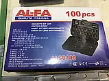 Набір біт AL-FA ALSB100 100 елементів для універсального використання, фото 4