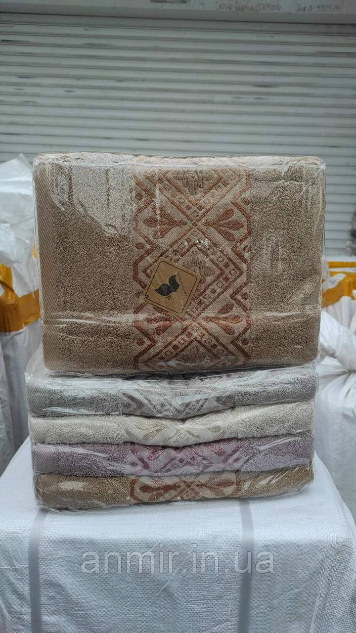 Рушник махровий для обличчя ЦВІТИ розмір 100х50 см, кольору міксом