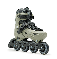 Розсувні роликові ковзани Scale Sports Gray LF 605 з колесами, що світяться., фото 4