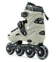 Розсувні роликові ковзани Scale Sports Gray LF 605 з колесами, що світяться., фото 6