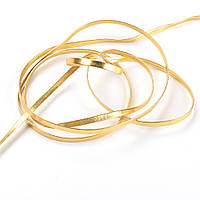 Тасьма шкіряна лакована 5 мм золотиста (52225.008)