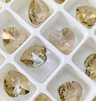Хрустальні підвіски серце Preciosa (Чехія) 14 мм, Crystal Clarite