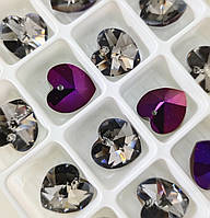 Хрустальні підвіски серце Preciosa (Чехія) 14 мм, Crystal Zairite