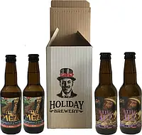 Набір питного меду Holiday Brewery 6% 0.33 л 4 шт (4820228660093)