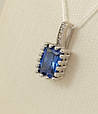 Срібний кулон з танзанітом і цирконієм П3790-тз, фото 9