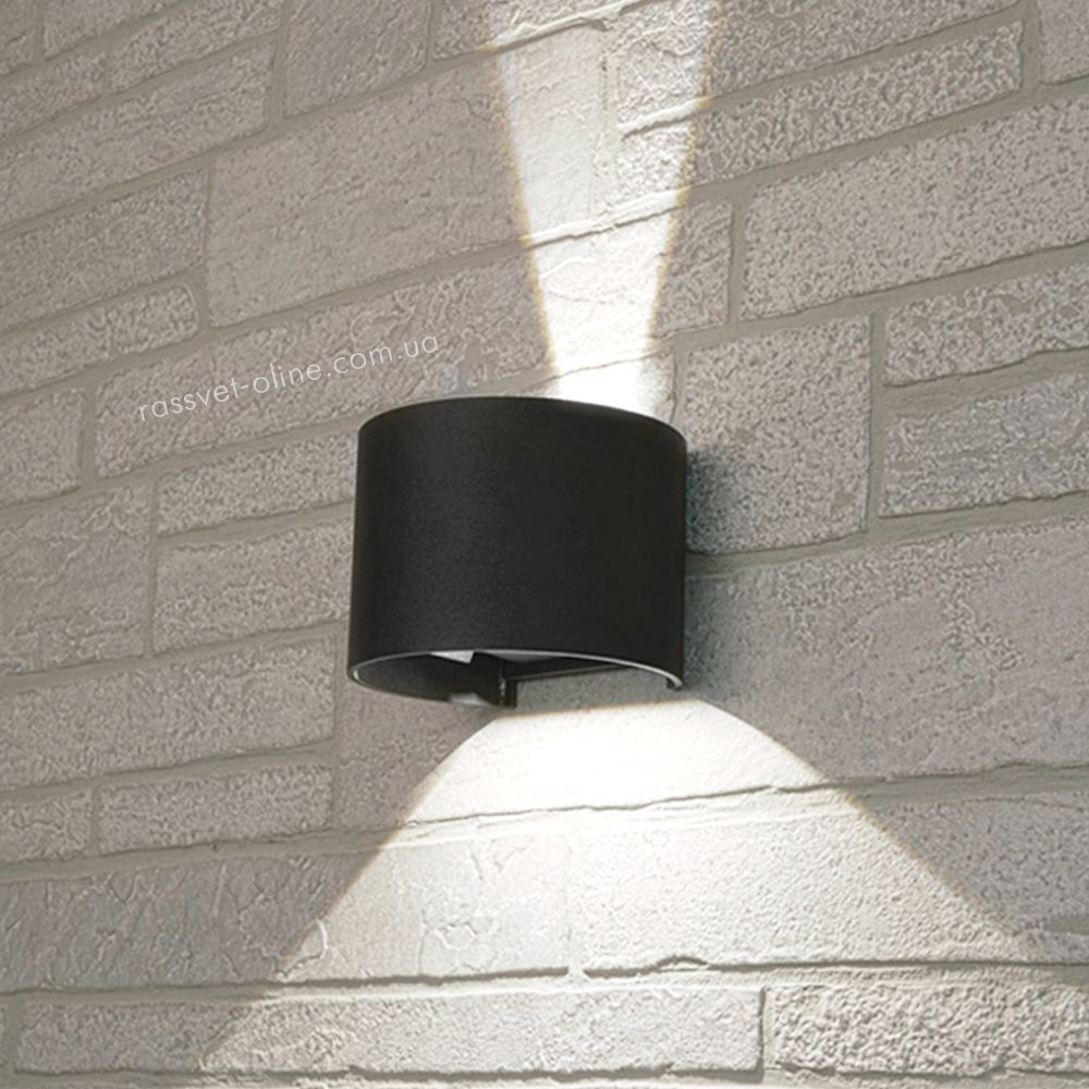 Світильник світлодіодний LedLight BRA013 LED 2*3W 4000 K 450 Lm IP54 чорний (аналог DH013)