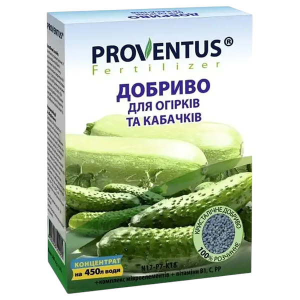 Добриво Proventus для огірків і кабачків 300г 1/9/54шт комплексне мінеральне концентроване