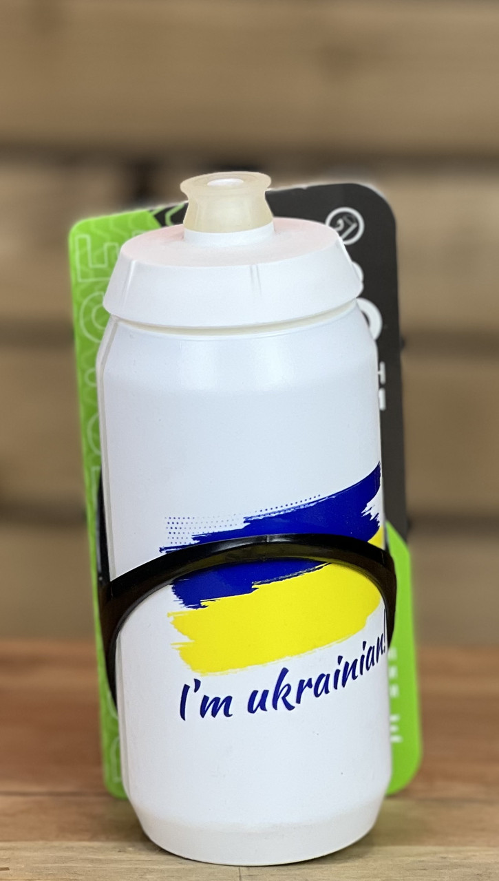 Комплект для велосипеда ONRIDE фляготримач Tack чорний + фляга Amor, фото 1