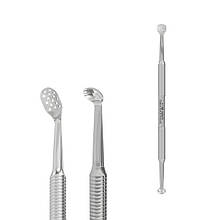 Косметологічна двостороння ложка StaleksProExpert 20/1 (Уно та овальна шумівка)- жовтий Beauty Care