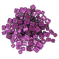 Набір шматочків мозаїки форма Камені фіолетового кольору з блискітками 200 гр 150-180 шт товщина 4 мм