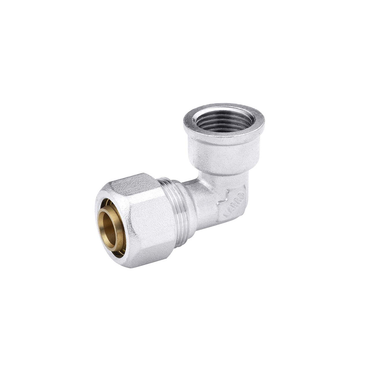 Коліно металопластикове Karro 20х1/2" РВ нікельоване KR-0621