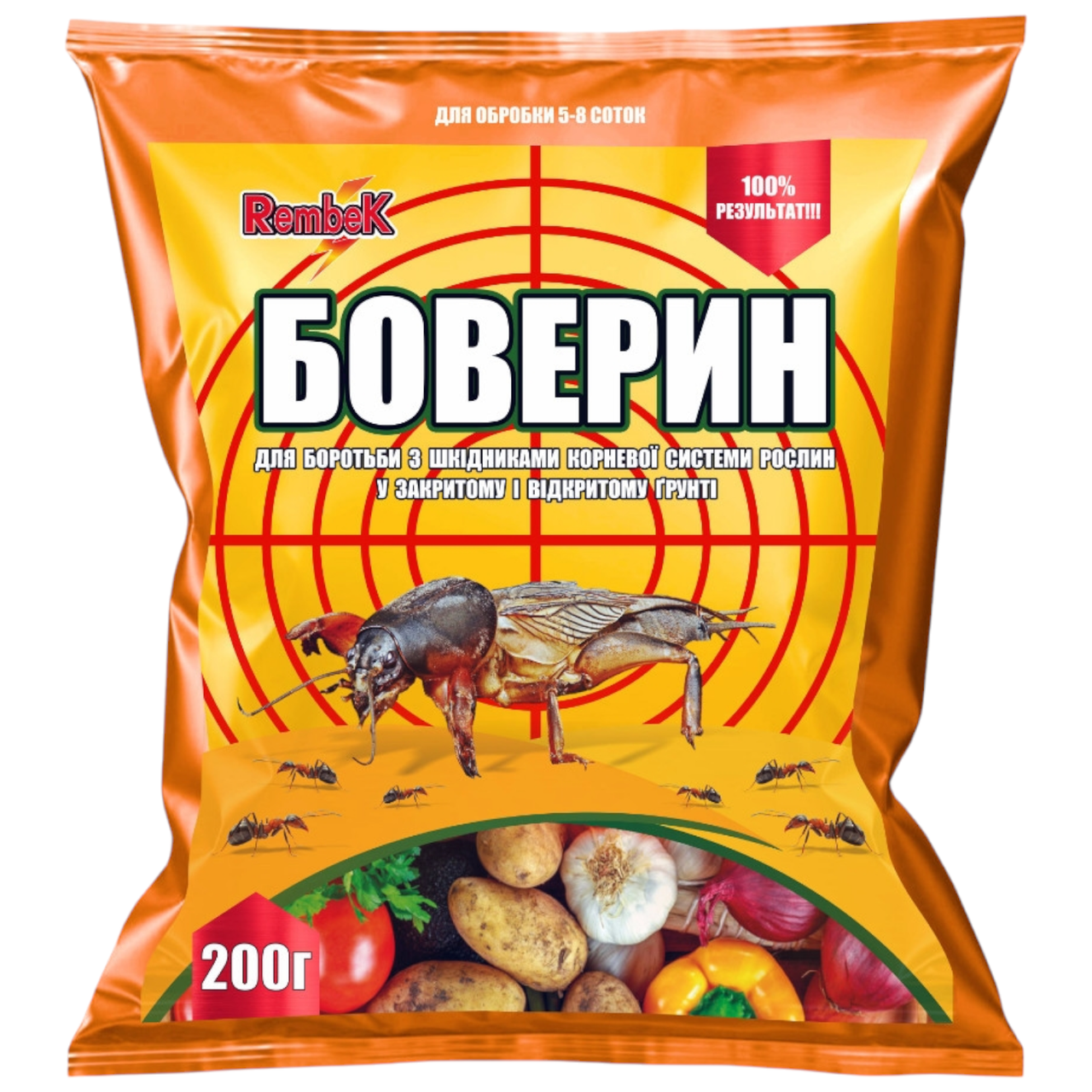 Засіб інсектицид від шкідників Rembek Боверін (крупа) 200г для захисту рослин від медведки, хруща