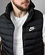 Жилетка чоловіча Nike спортивна темно-синя великі розміри, Чоловічий жилет Найк із капюшоном батал, фото 7