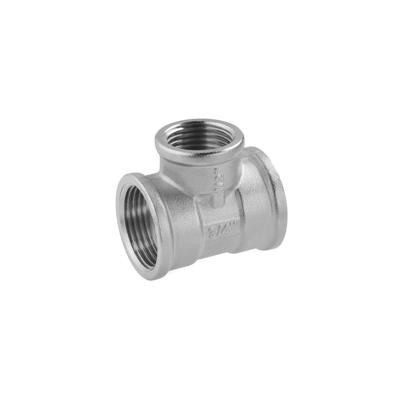 Трійник перехідний Nikiforov 3/4"х1/2"х3/4" ВВВ нікельований