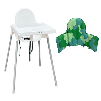 IKEA ANTILOP. Стілець для годування IKEA зі стільницею + подушка з чохлом