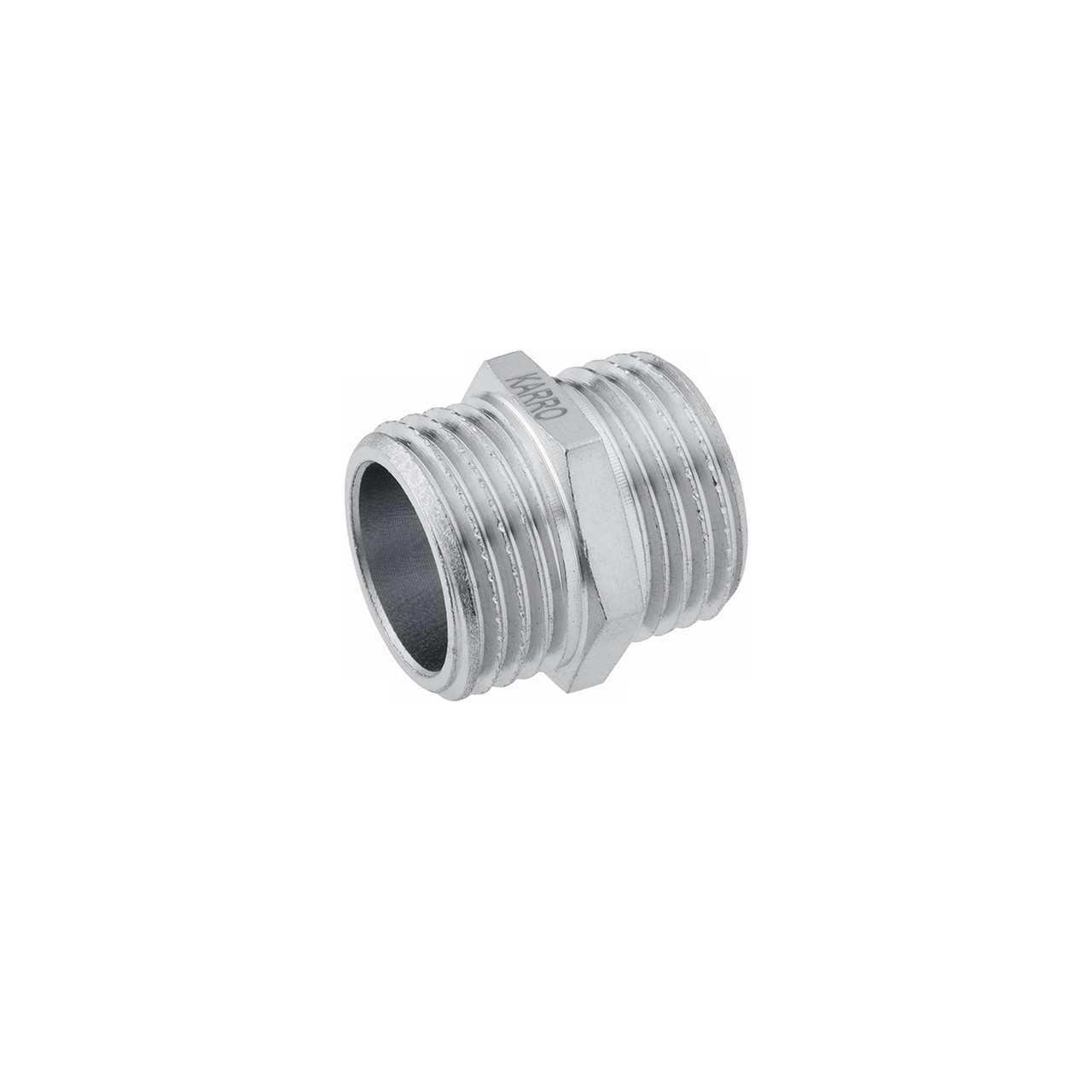 Ніпель Karro 1/4" НН нікельований KR-3113