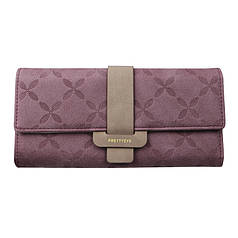 Жіночий гаманець Prettyzys PT18-989 Red клатч із пряжкою повсякденний