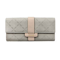 Жіночий гаманець Prettyzys PT18-989 Gray клатч з пряжкою повсякденний