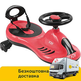 Каталка-толокар машинка JOY (колеса PU зі світлом, музика та підсвічування, захисний ремінь) TB-240-05 Червона