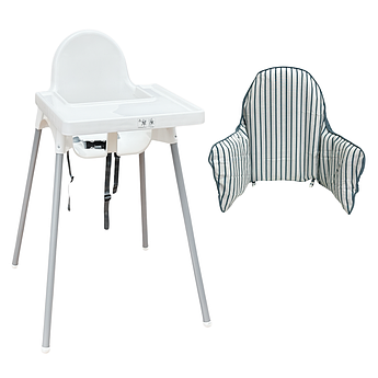 IKEA ANTILOP. Стілець для годування IKEA зі стільницею + подушка з чохлом