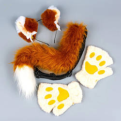 Набір квадробера, касплея, аніме Кішка, Лисиця рудий 3 предмети