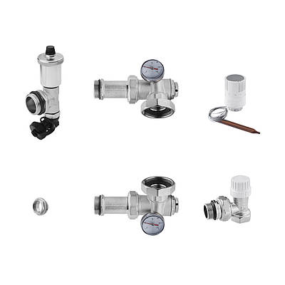 Змішувальний вузол для колектора STA "Standart" кутовий лівий, нікельований